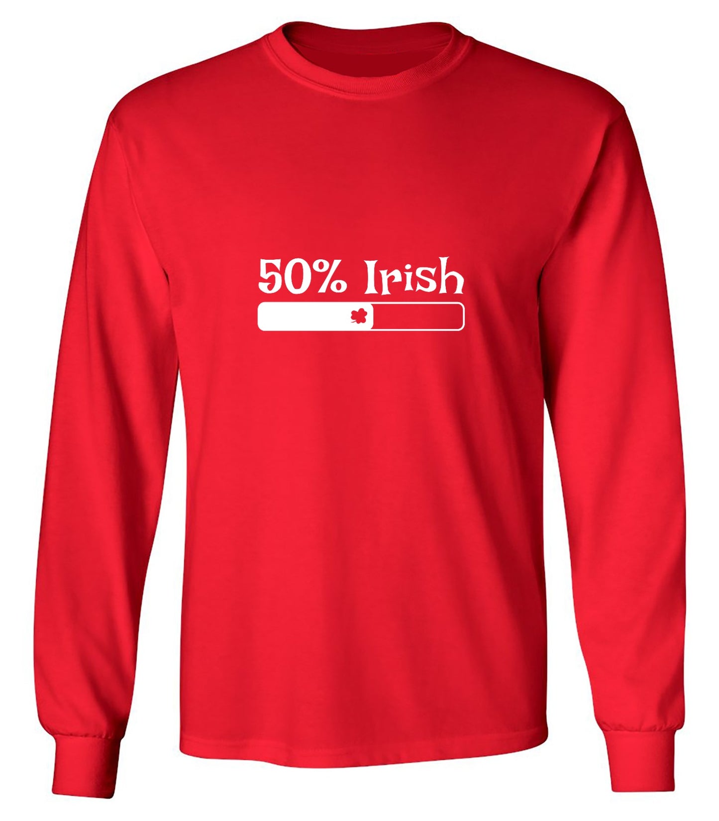 Funny T-Shirts design "50% Irish T-Shirt - Long Sleeve"