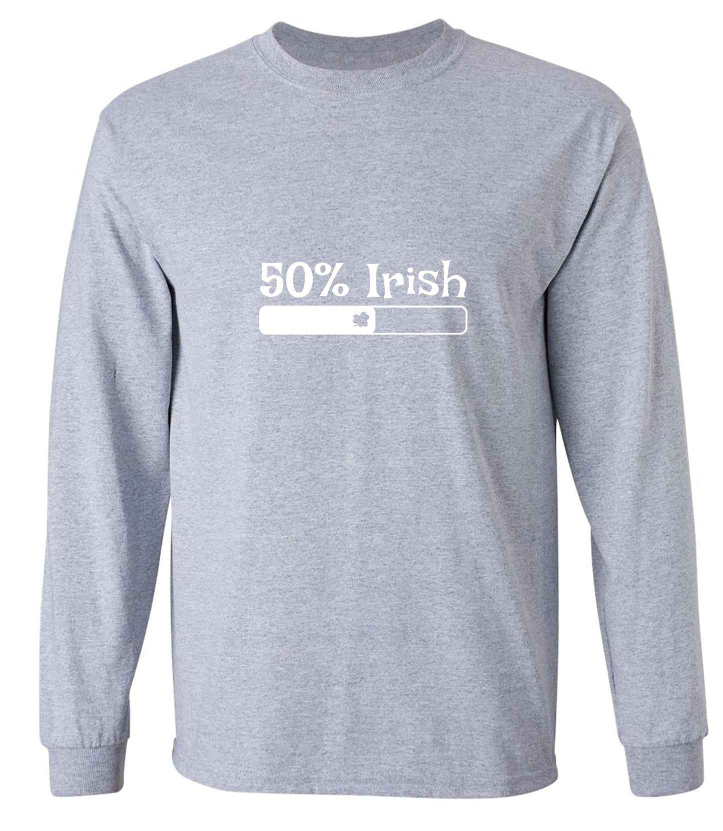 Funny T-Shirts design "50% Irish T-Shirt - Long Sleeve"