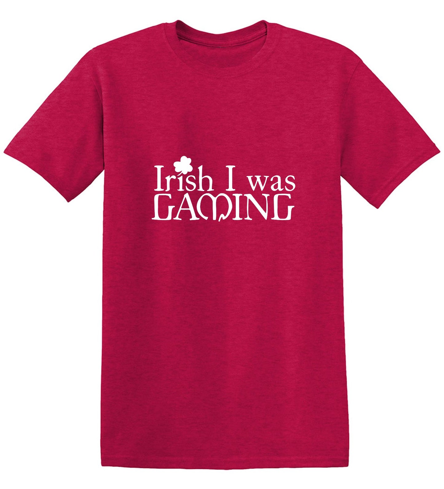 Funny T-Shirts design "Irish I was Gaming T-Shirt - Tall Tee"