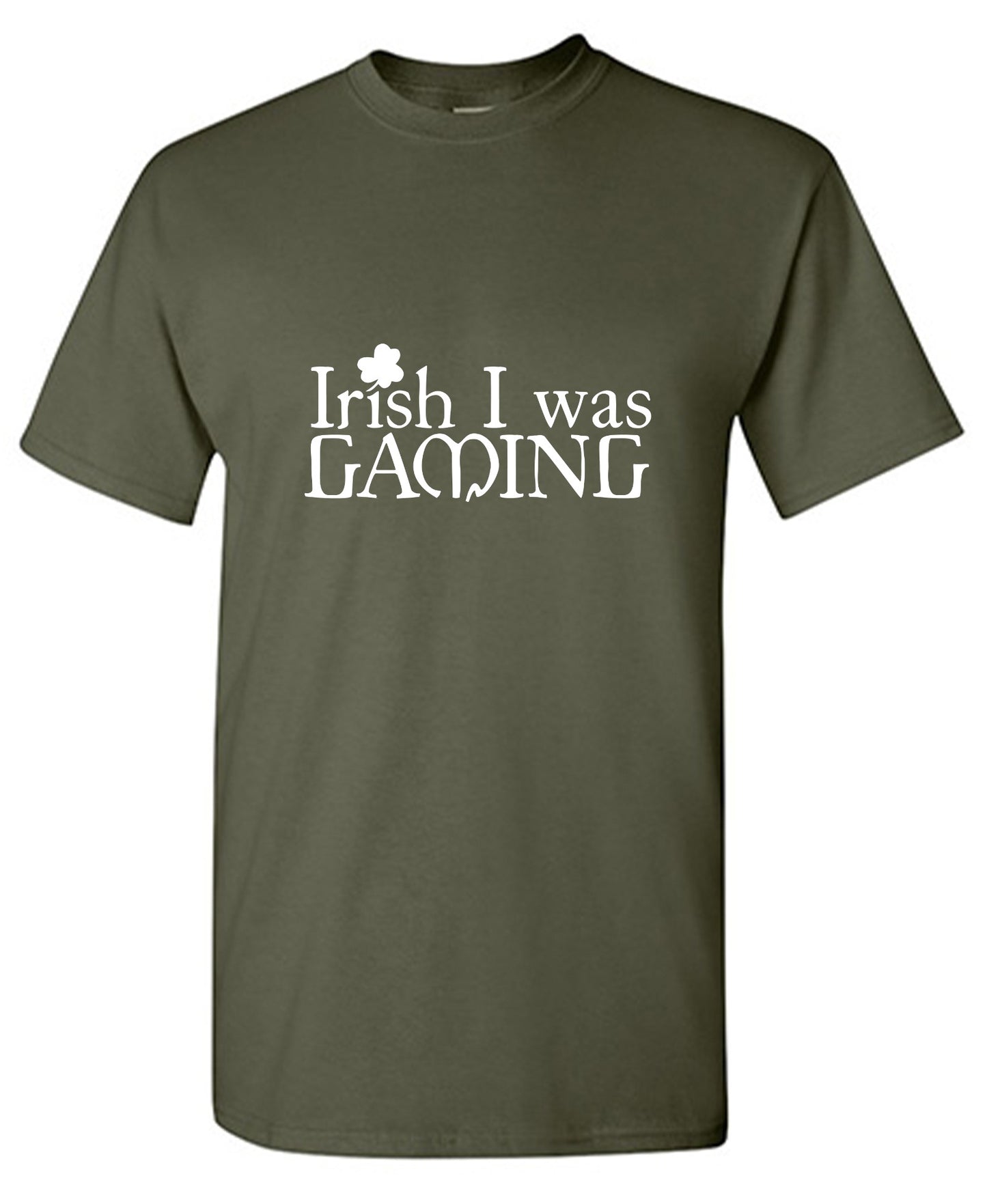 Funny T-Shirts design "Irish I was Gaming T-Shirt - Tall Tee"