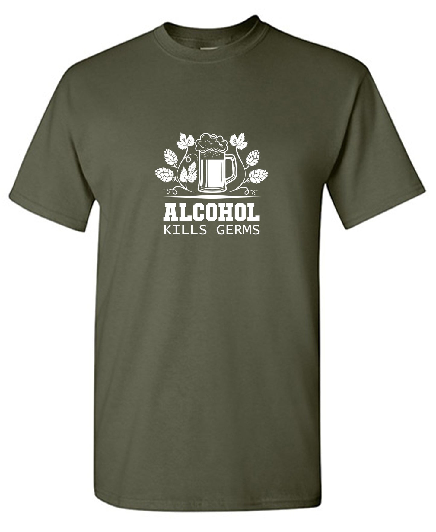 Funny T-Shirts design "Alcohol Kills Germs T-Shirt"