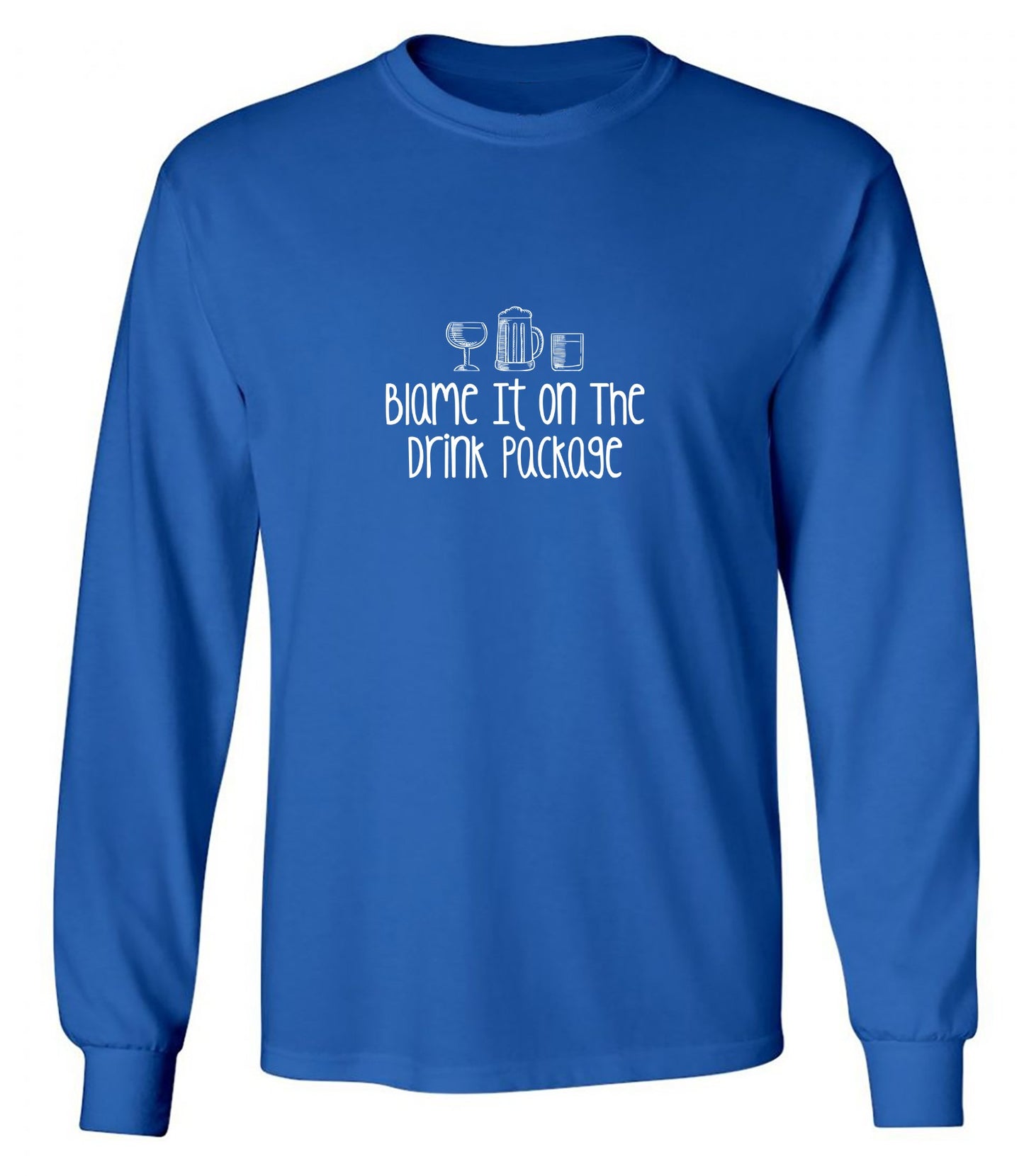 Funny T-Shirts design "Blame It On The Drink Package T-Shirt"