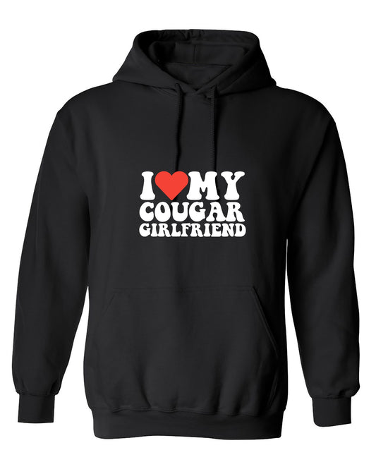 Funny T-Shirts design "I Love My Cougar Girlfriend T-Shirt - Hoodie"