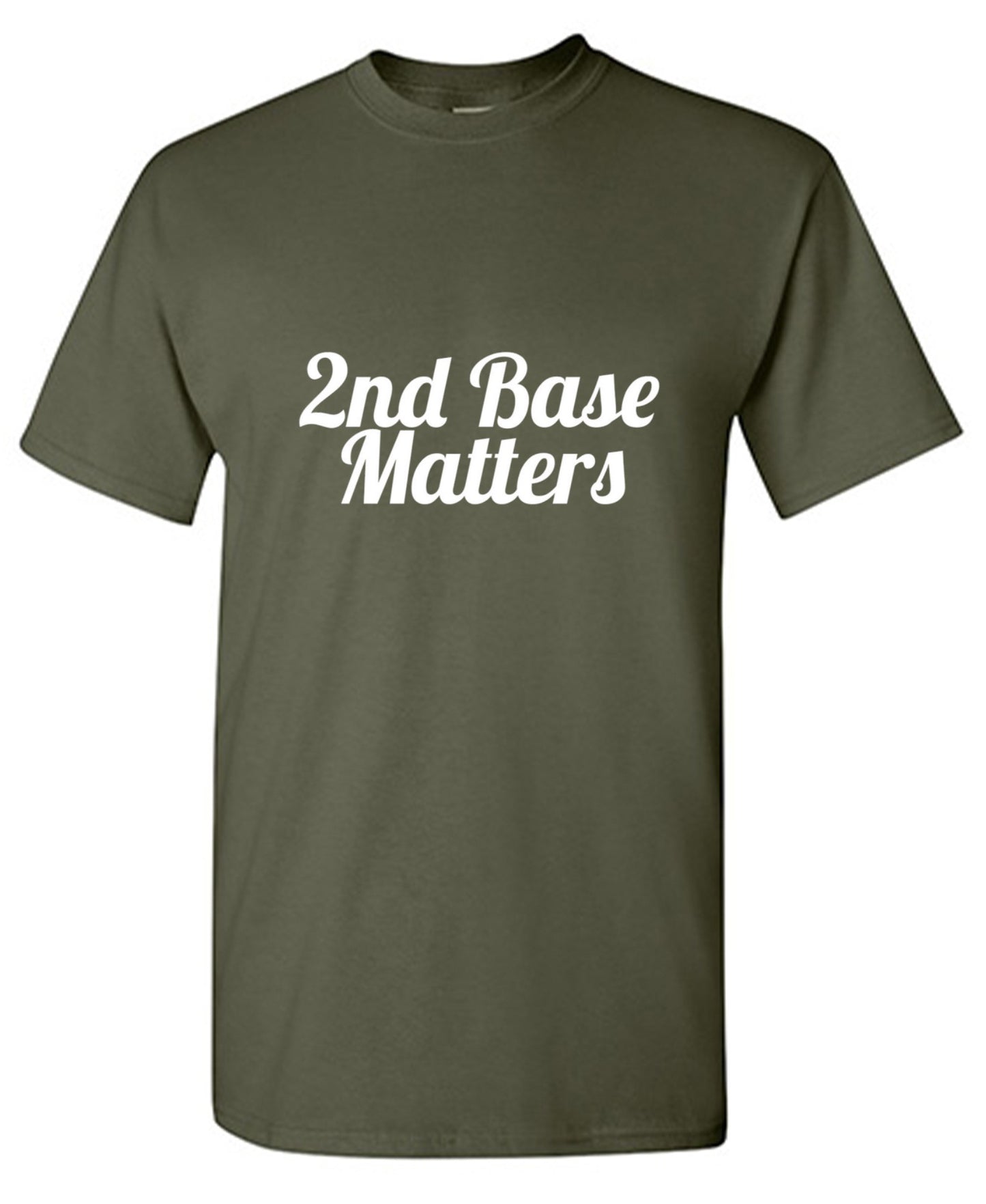 Funny T-Shirts design "2nd Base Matters T-Shirt - Ring Spun Tee"