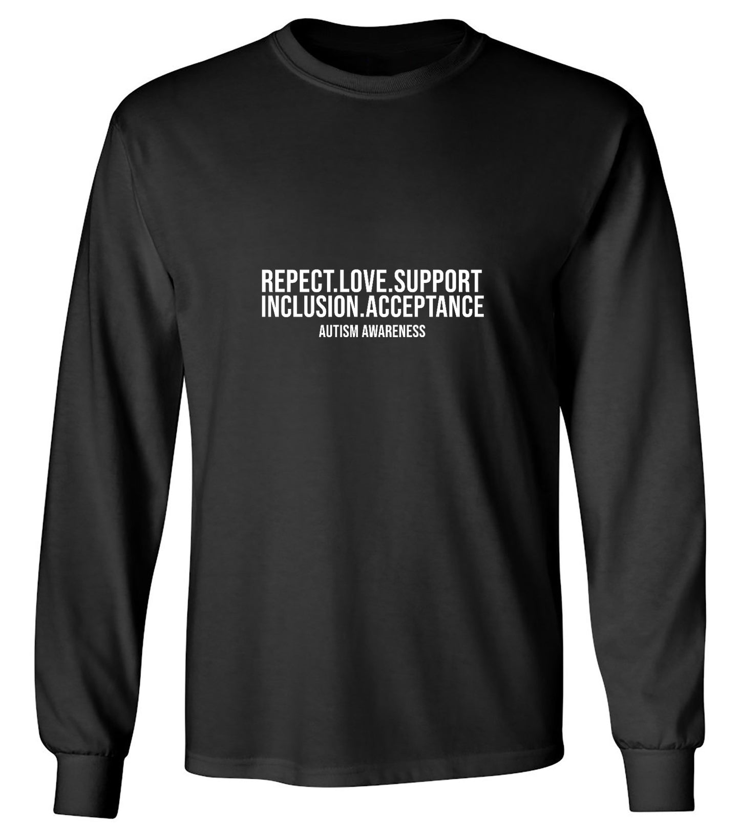 Funny T-Shirts design "Respect. Love. Support. Inclusion. Acceptance. Autism Awareness T-Shirt"