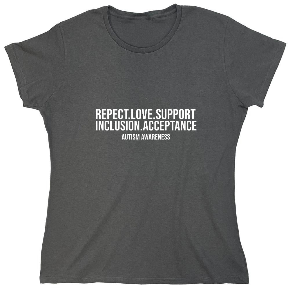 Funny T-Shirts design "Respect. Love. Support. Inclusion. Acceptance. Autism Awareness T-Shirt"