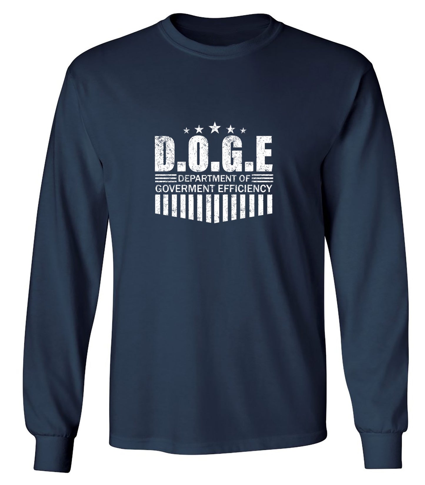 Funny T-Shirts design "D.O.G.E Department of Government Efficiency T-Shirt - Long Sleeve"