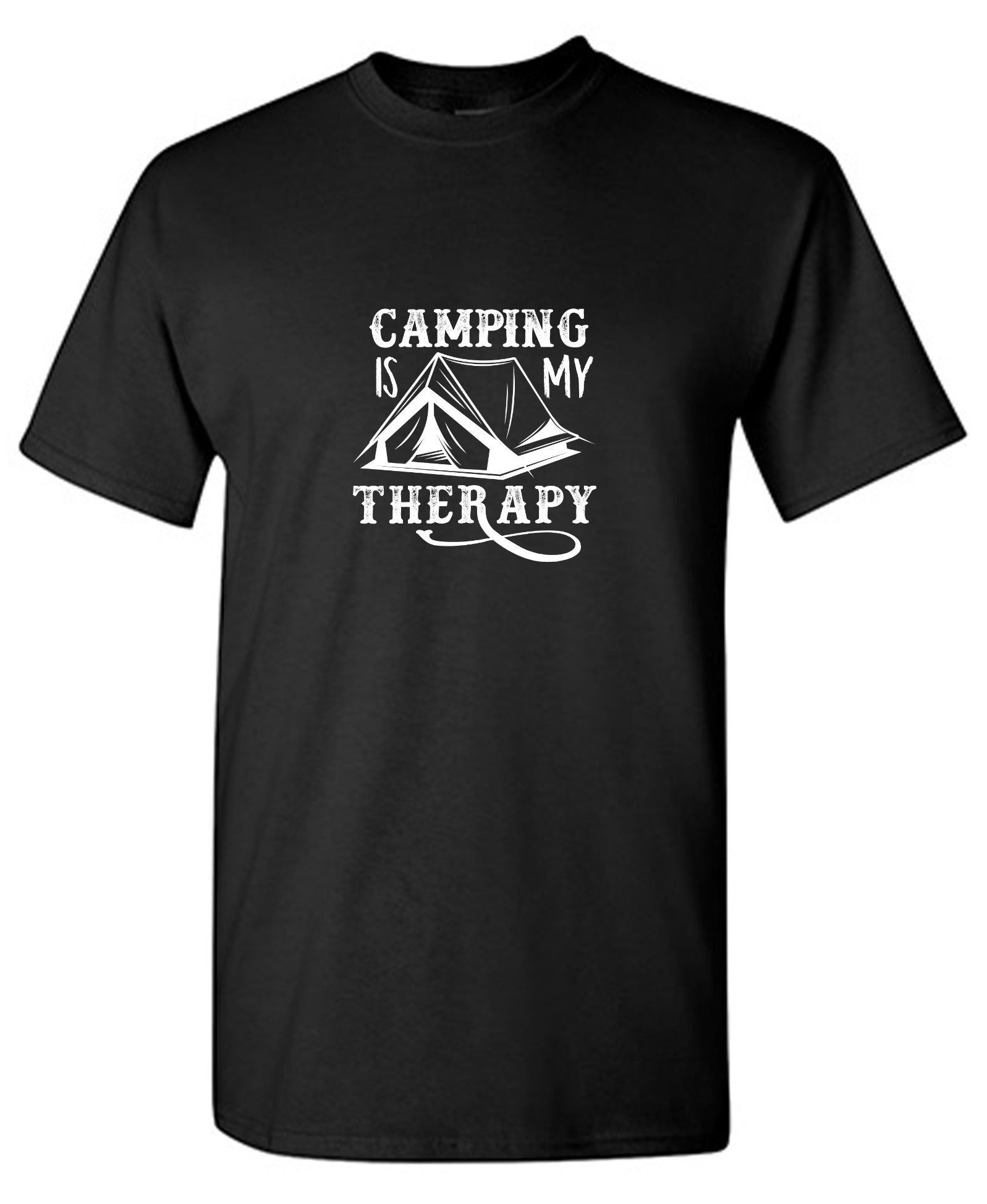 Funny T-Shirts design "Camping is my Therapy Shirt"