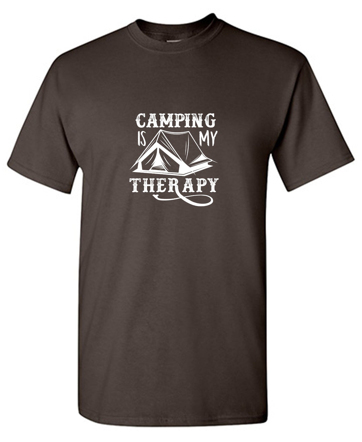 Funny T-Shirts design "Camping is my Therapy Shirt"