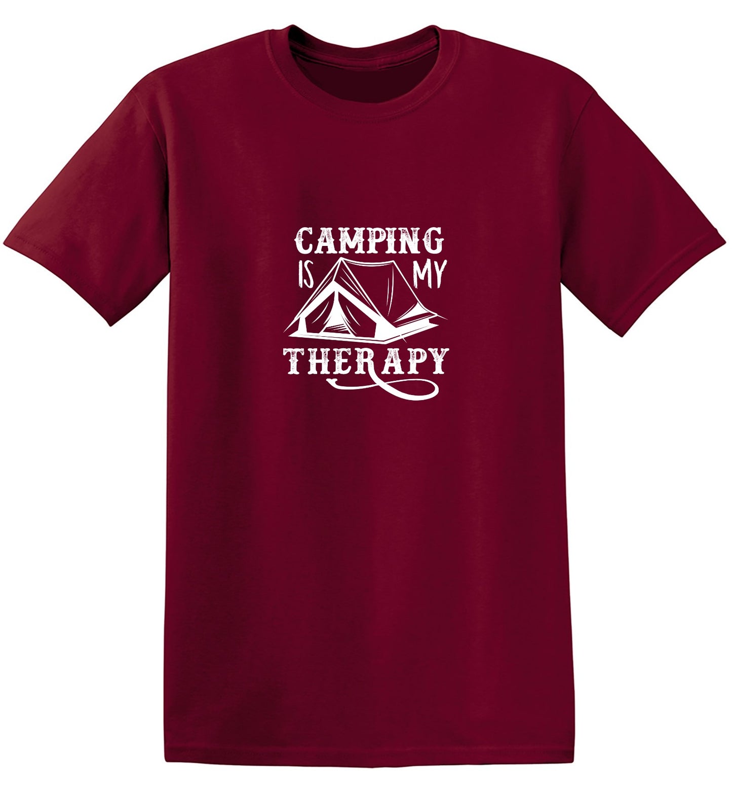 Funny T-Shirts design "Camping is my Therapy Shirt"
