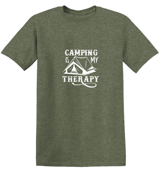 Funny T-Shirts design "Camping is my Therapy Shirt"