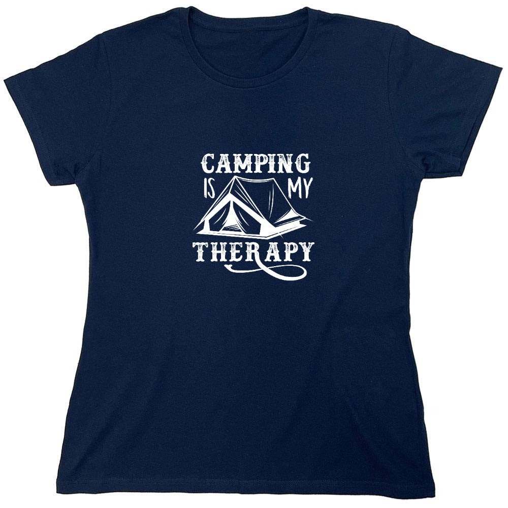 Funny T-Shirts design "Camping is my Therapy Shirt"