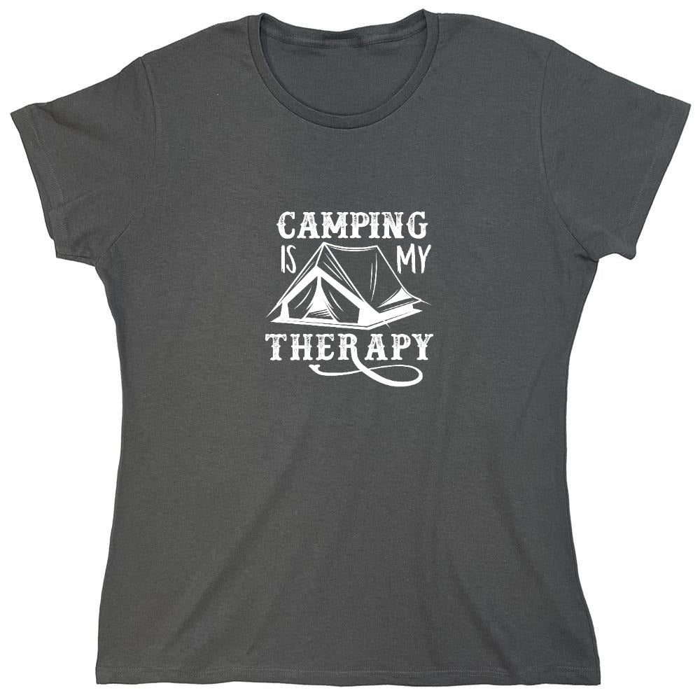 Funny T-Shirts design "Camping is my Therapy Shirt"