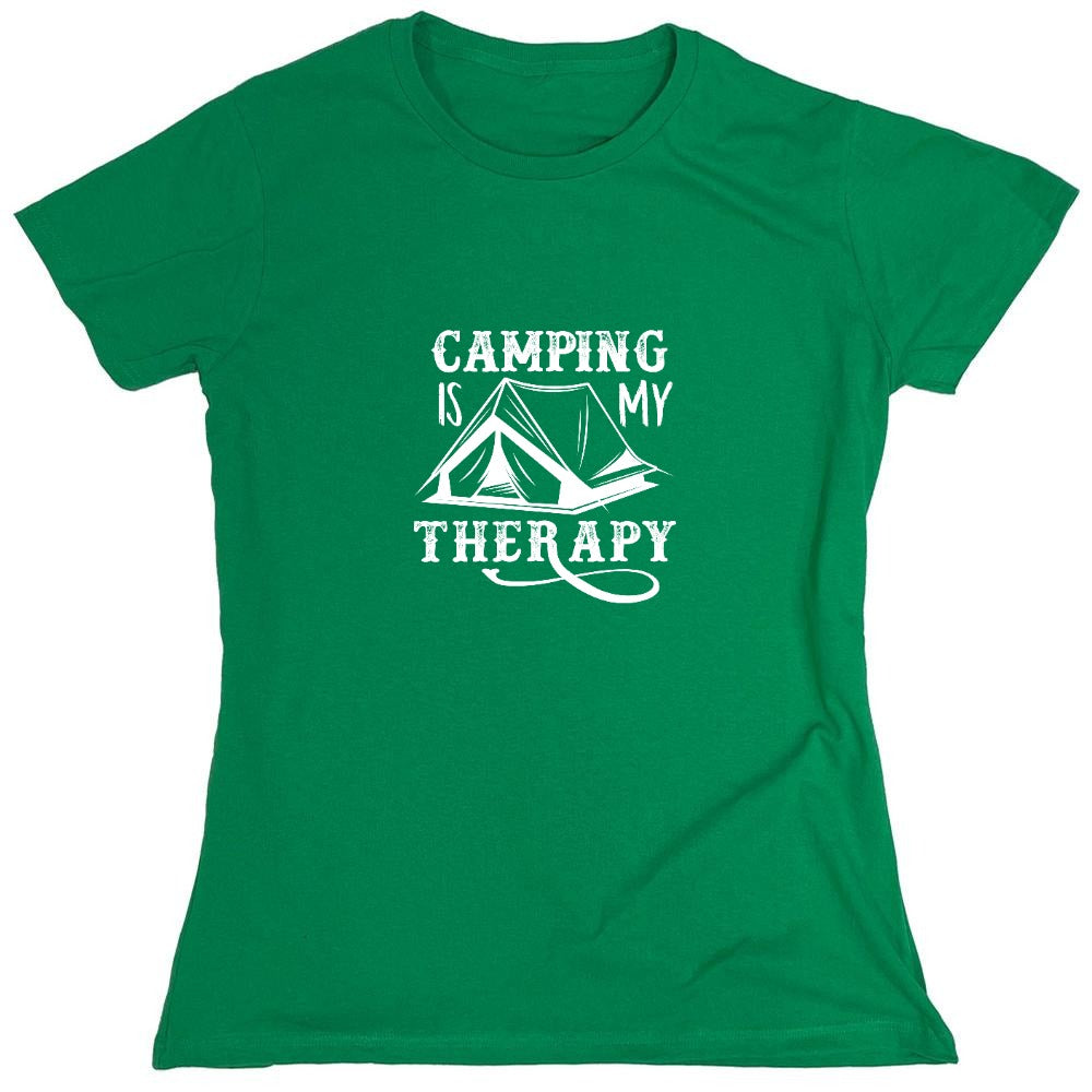 Funny T-Shirts design "Camping is my Therapy Shirt"