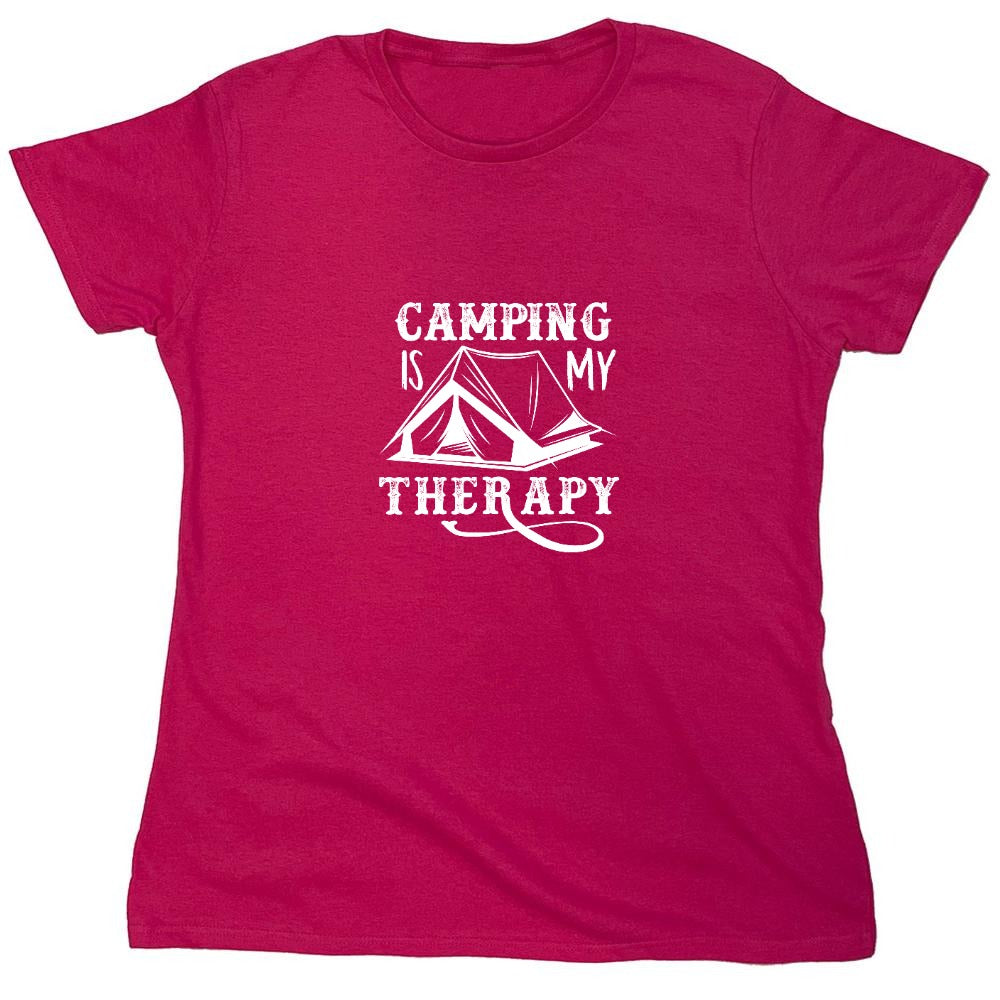Funny T-Shirts design "Camping is my Therapy Shirt"