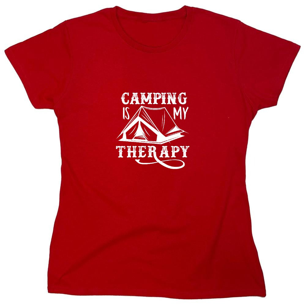 Funny T-Shirts design "Camping is my Therapy Shirt"