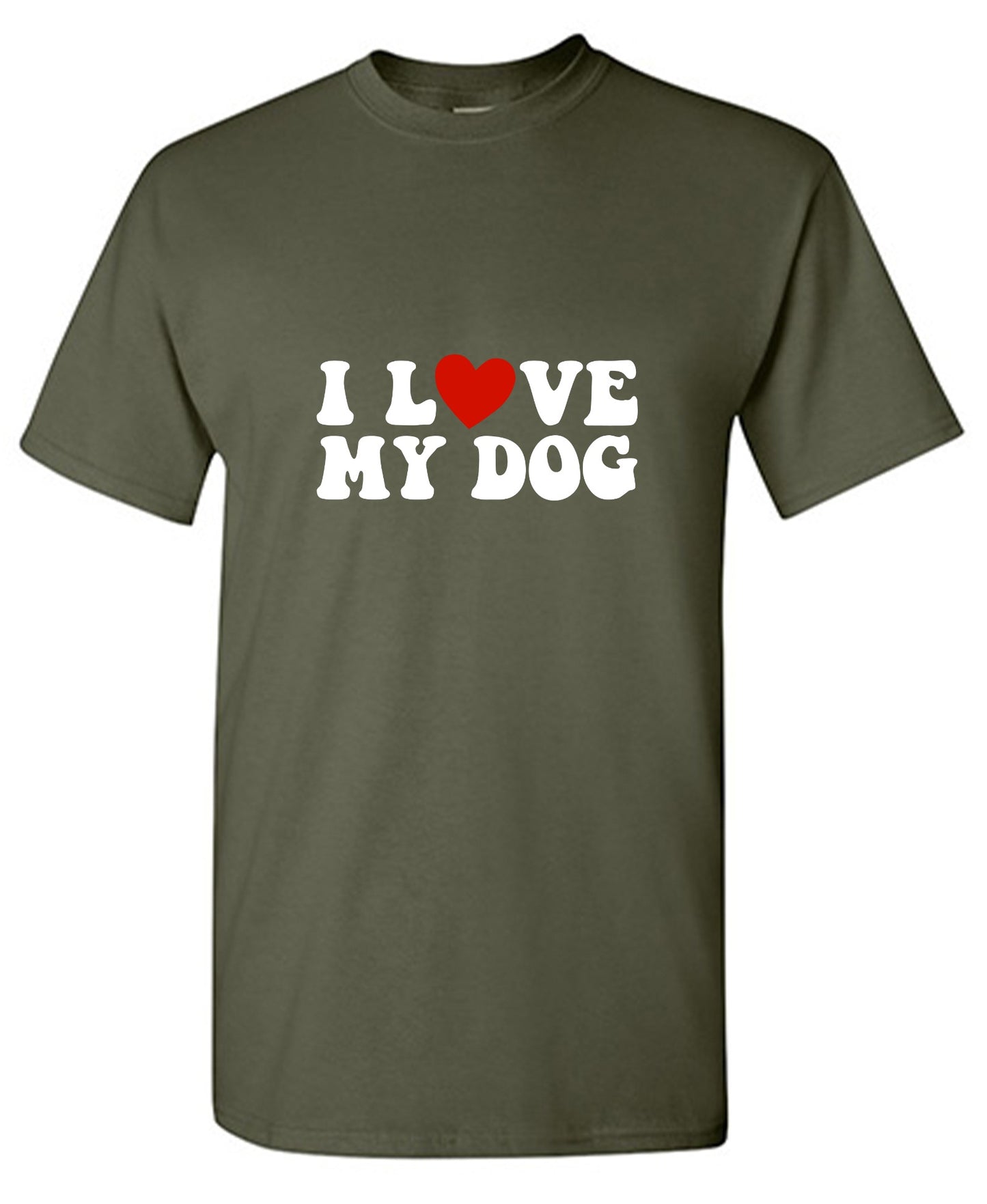 Funny T-Shirts design "I Love my Dog Shirt"