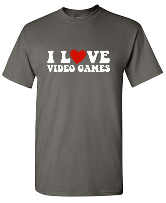 Funny T-Shirts design "I Love Video Games Shirt"