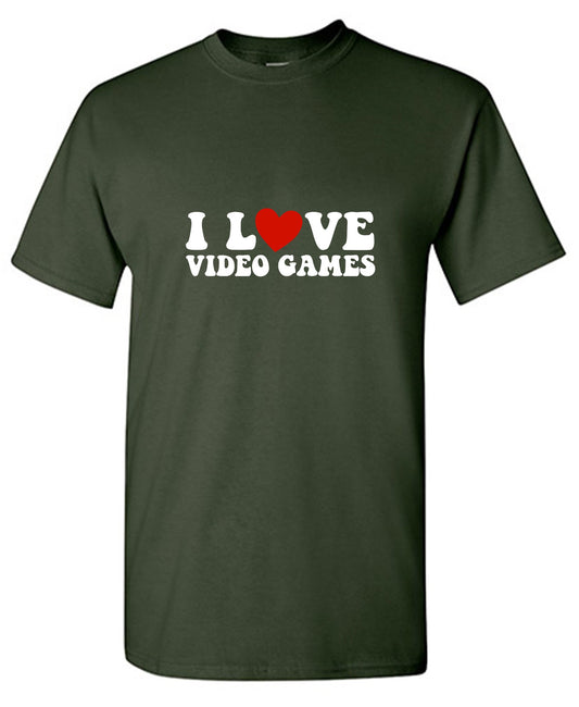 Funny T-Shirts design "I Love Video Games Shirt"
