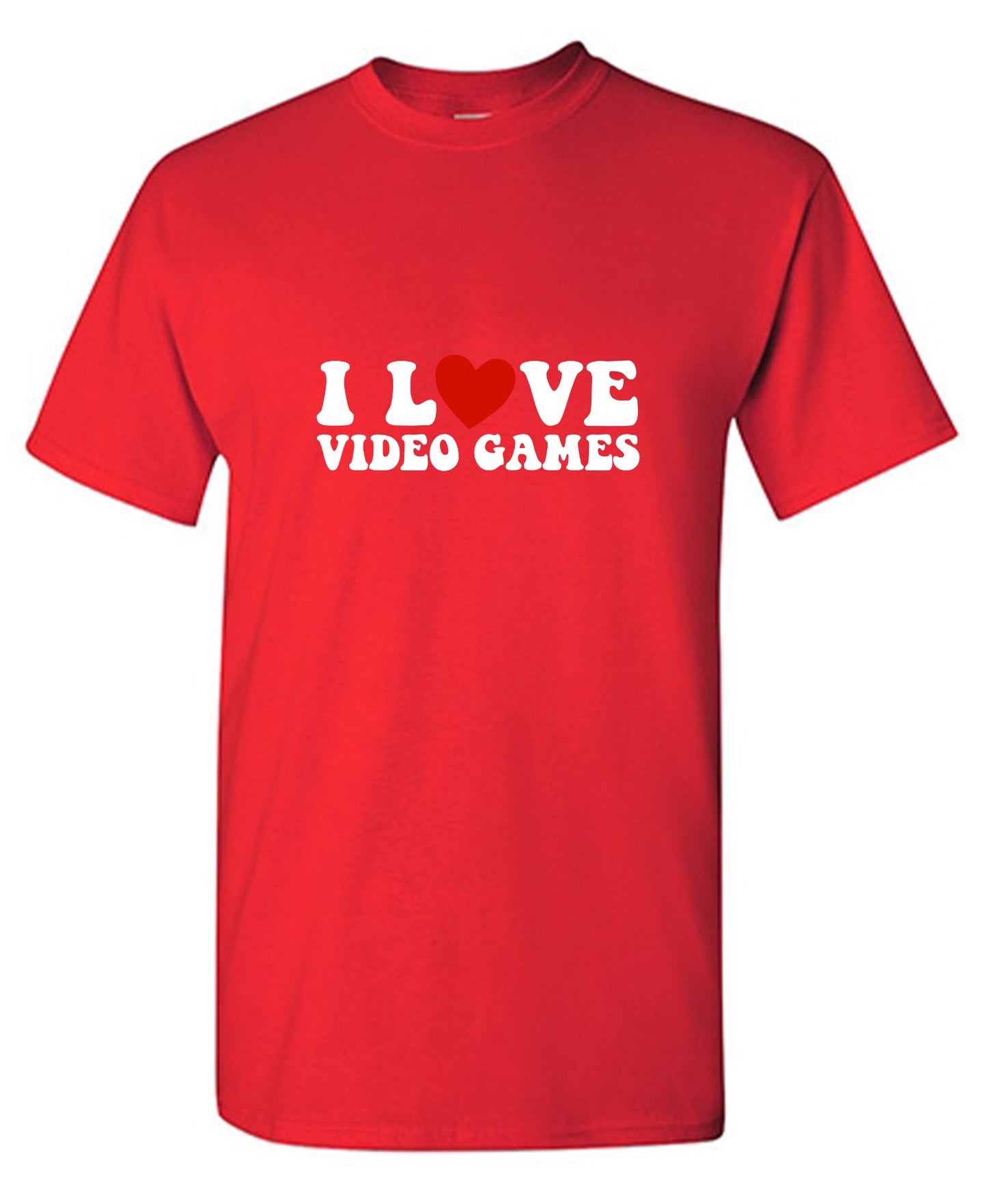 Funny T-Shirts design "I Love Video Games Shirt"