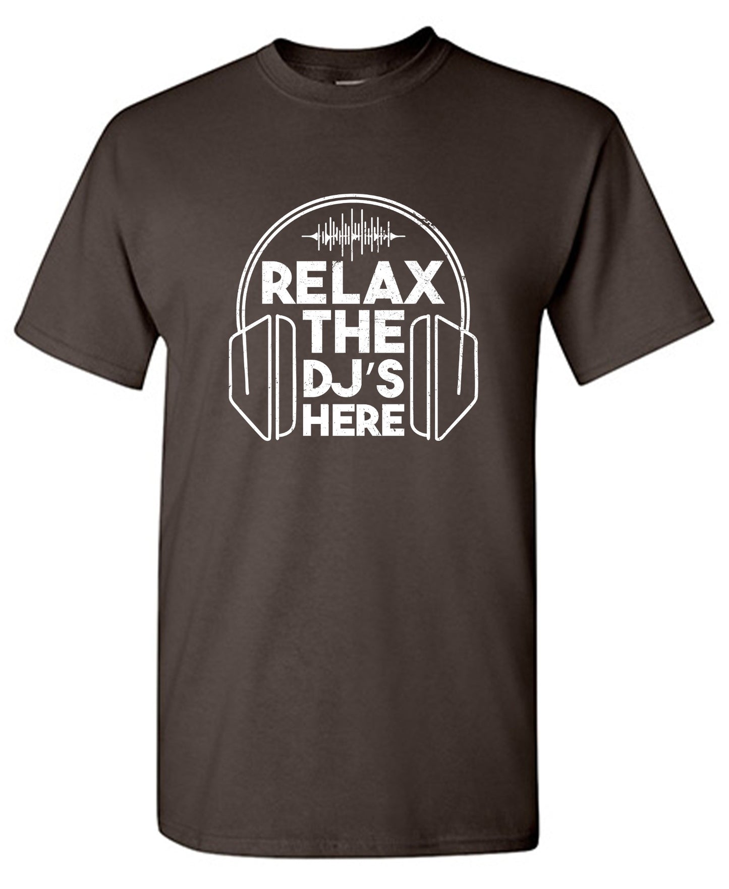 Funny T-Shirts design "Relax the DJ's here T-Shirt"