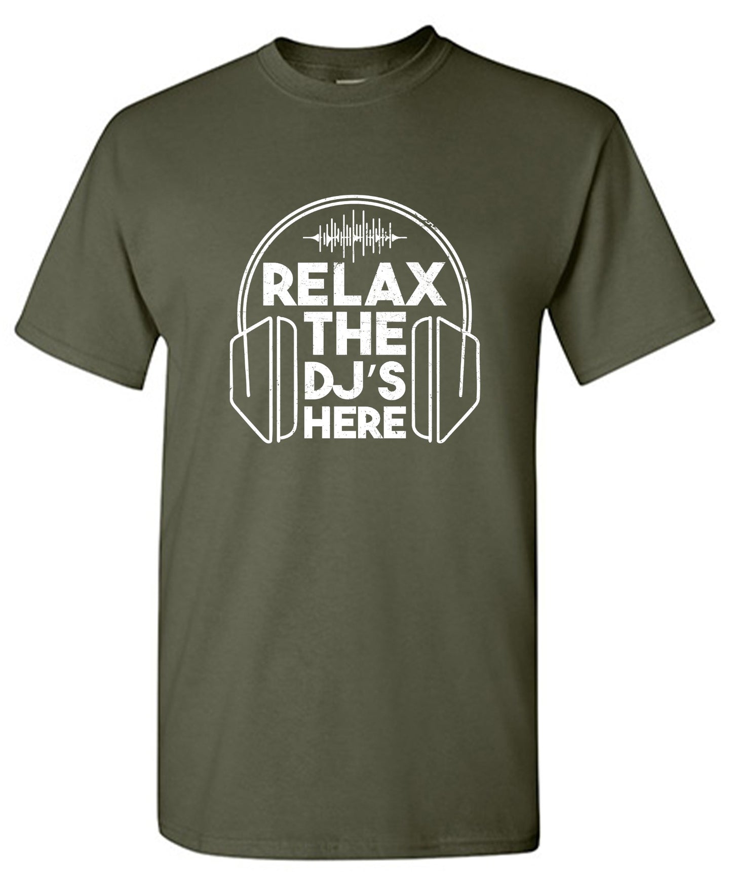 Funny T-Shirts design "Relax the DJ's here T-Shirt"