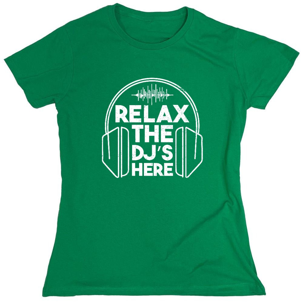 Funny T-Shirts design "Relax the DJ's here T-Shirt"