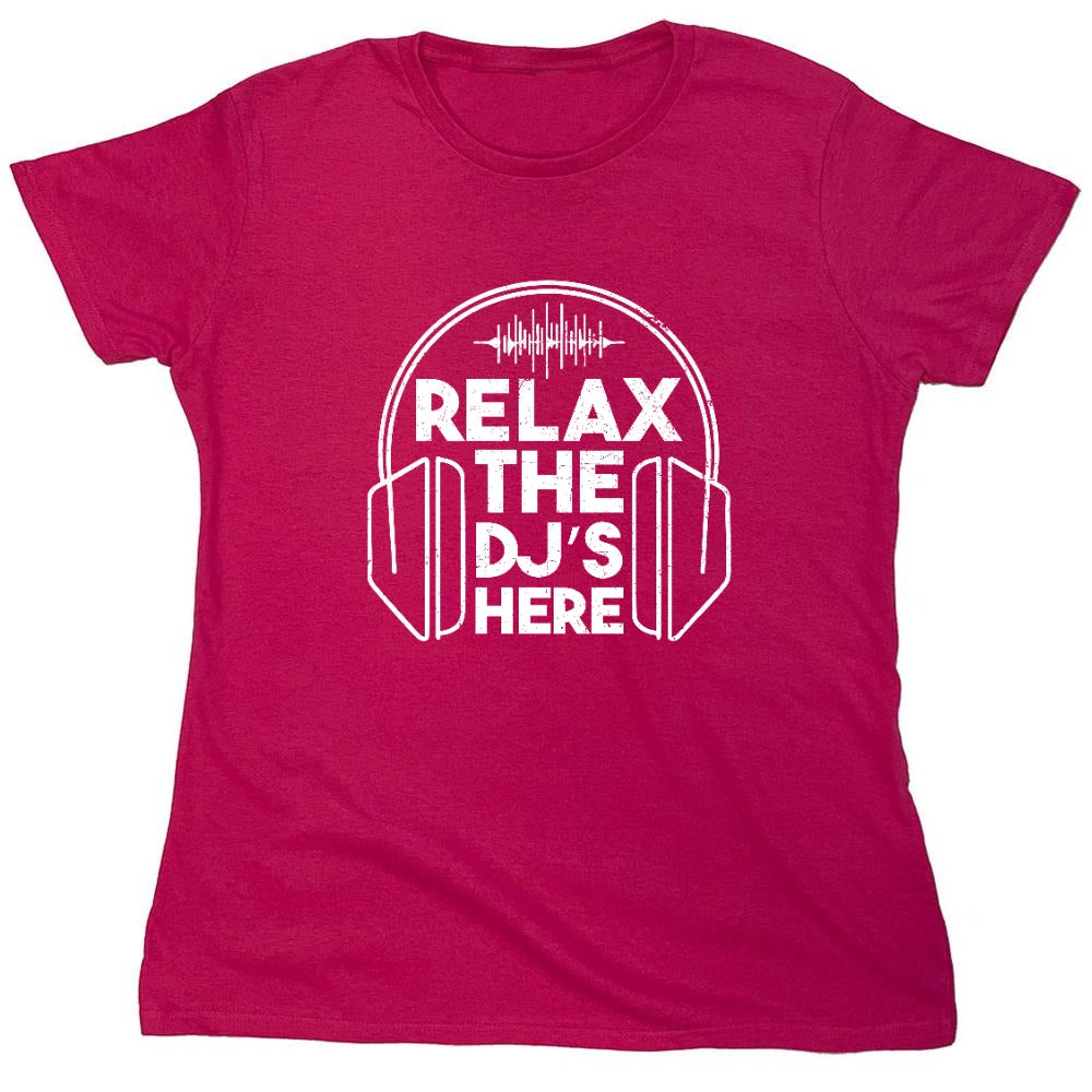 Funny T-Shirts design "Relax the DJ's here T-Shirt"