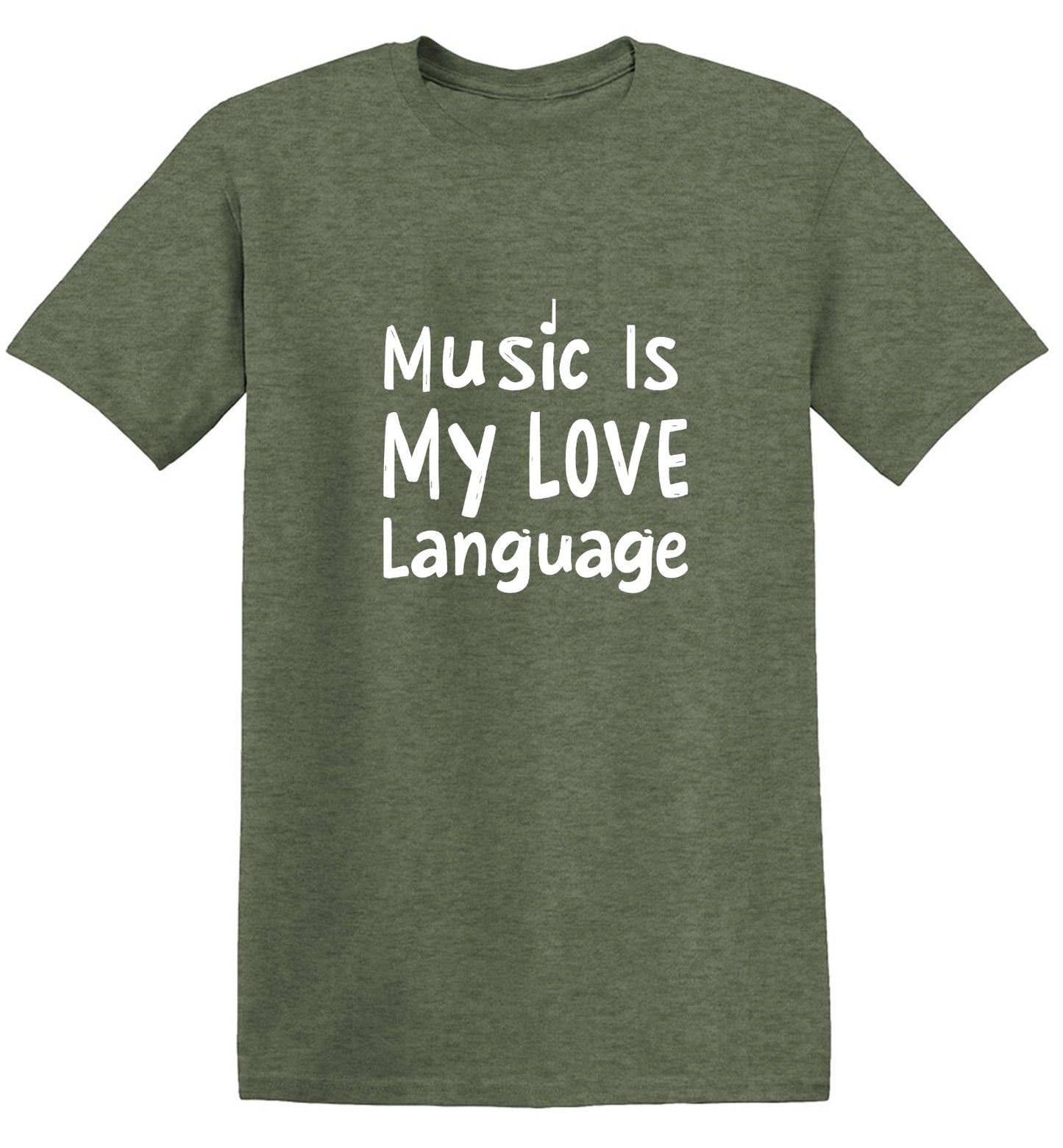 Funny T-Shirts design "Music is My Love Language Tee"