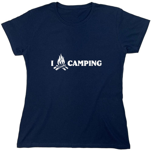 Funny T-Shirts design "I love Camping T-Shirt - Womens"