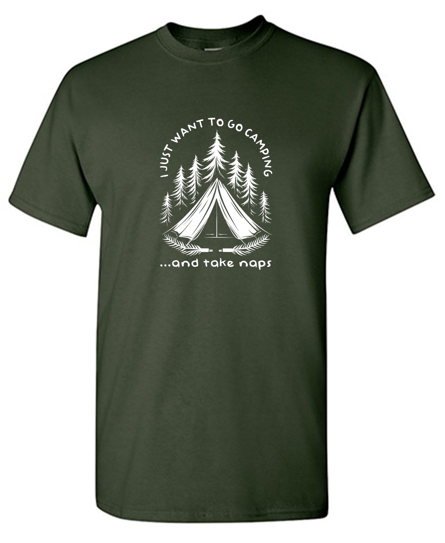 Funny T-Shirts design "I Just Want to go Camping and Take Naps T-Shirt"