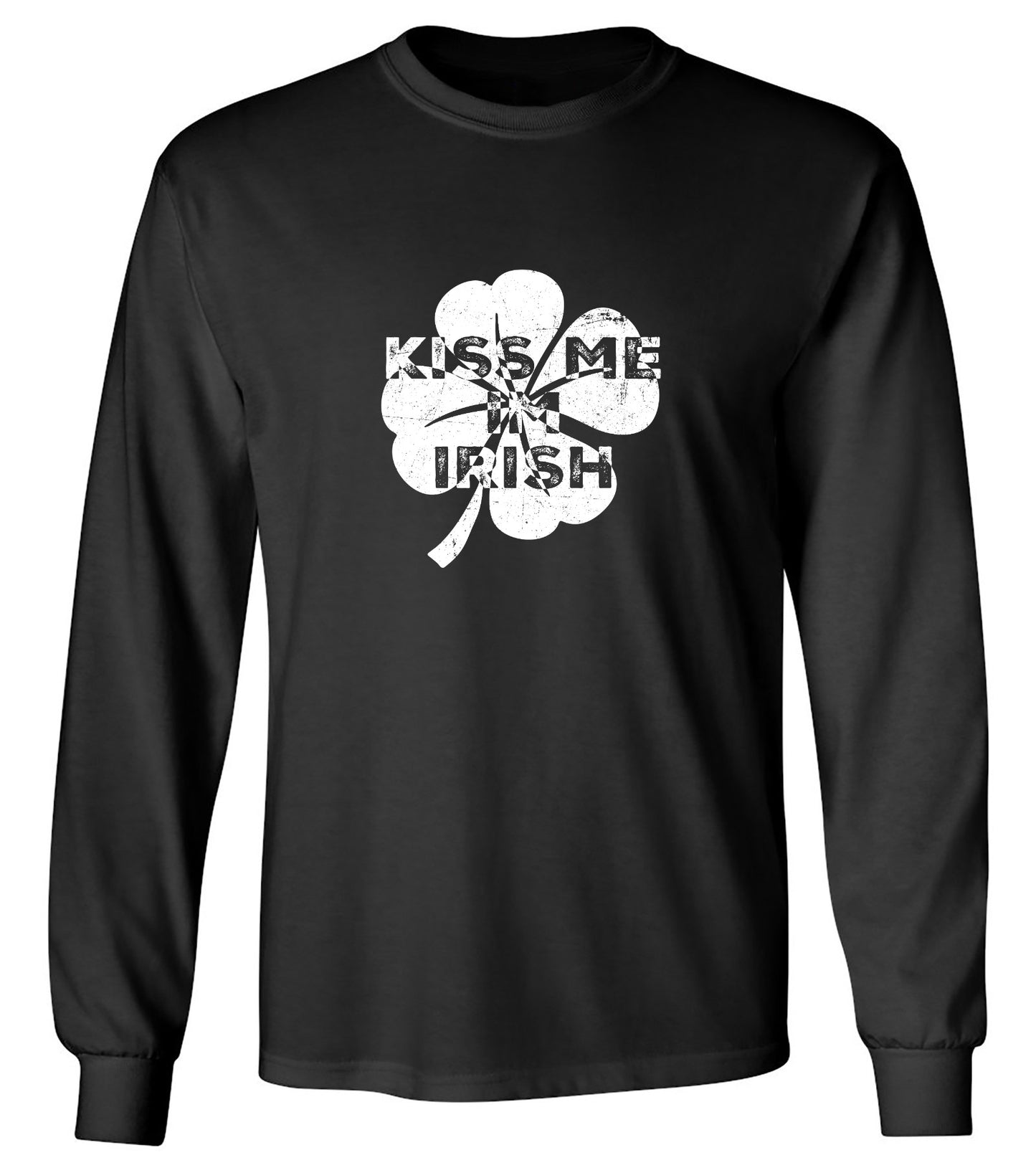 Funny T-Shirts design "Kiss Me I'm Irish funny Shirt - Long Sleeve"
