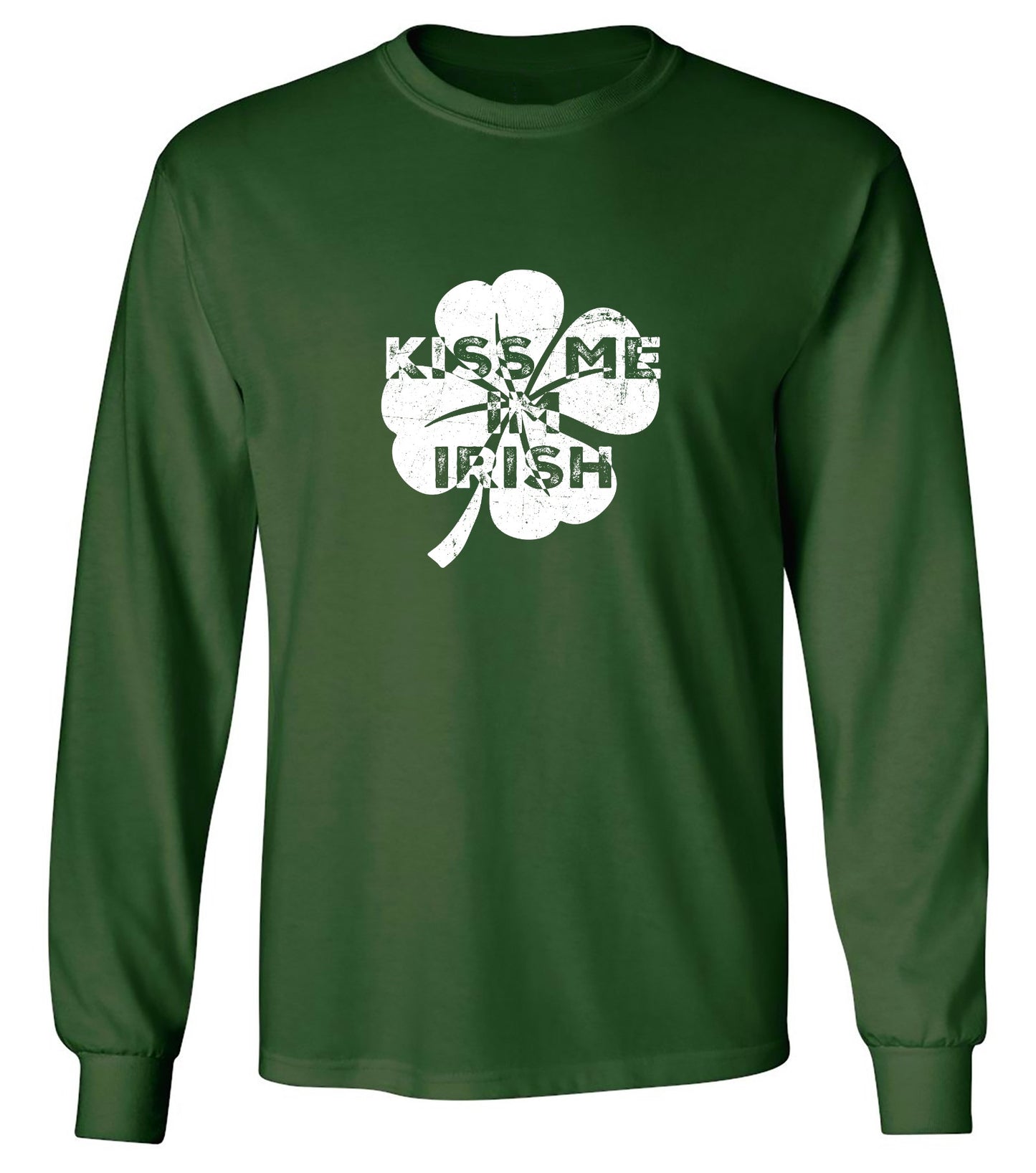 Funny T-Shirts design "Kiss Me I'm Irish funny Shirt - Long Sleeve"