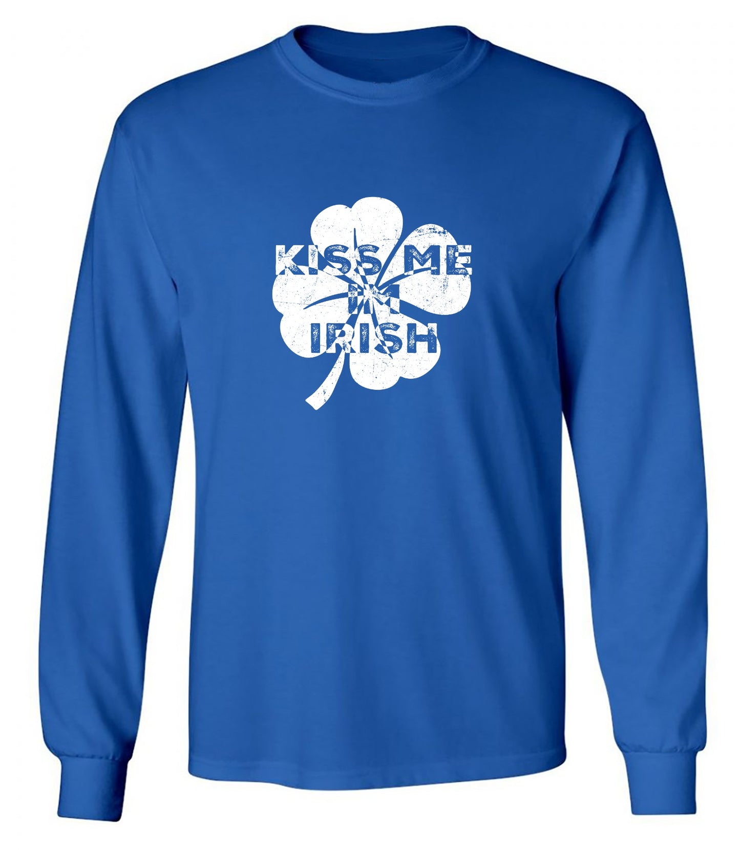 Funny T-Shirts design "Kiss Me I'm Irish funny Shirt - Long Sleeve"