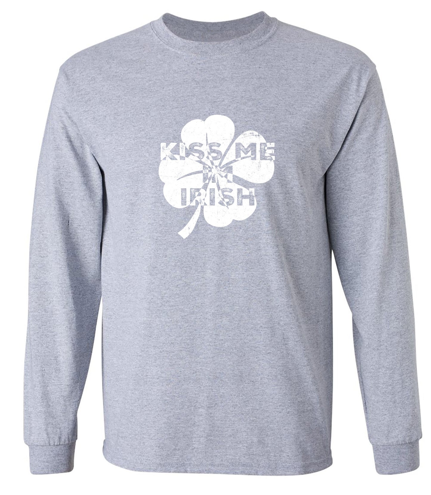 Funny T-Shirts design "Kiss Me I'm Irish funny Shirt - Long Sleeve"
