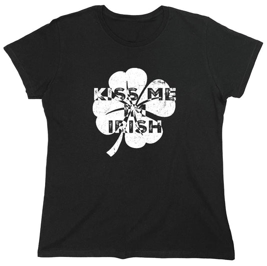 Funny T-Shirts design "Kiss Me I'm Irish funny Shirt - Womens"