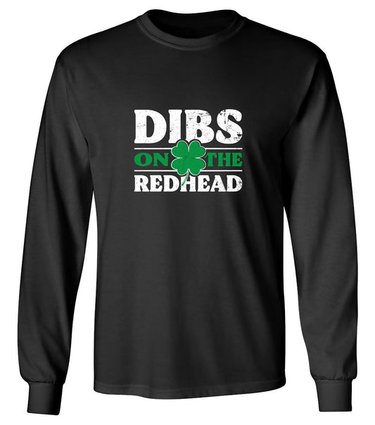 Funny T-Shirts design "Dibs on the Readhead Shirt - Long Sleeve"