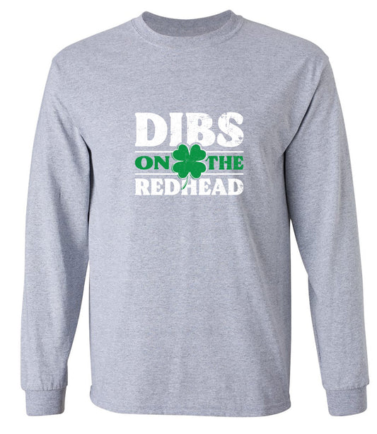Funny T-Shirts design "Dibs on the Readhead Shirt - Long Sleeve"