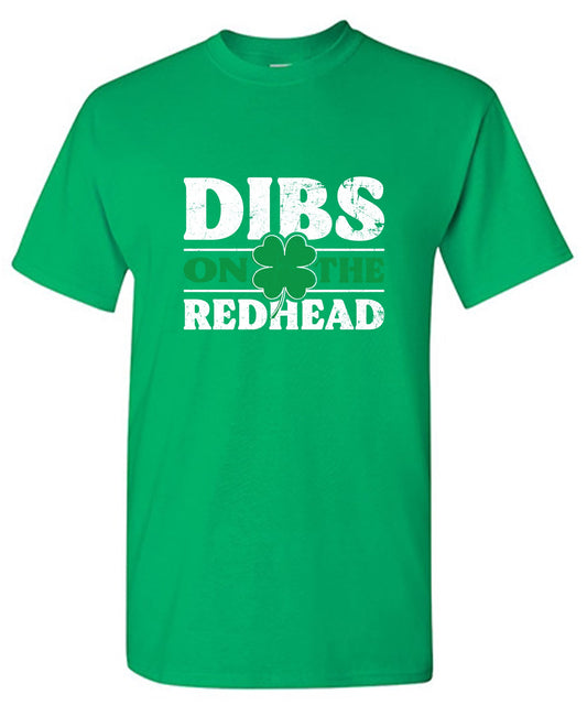 Funny T-Shirts design "Dibs on the Readhead Shirt"