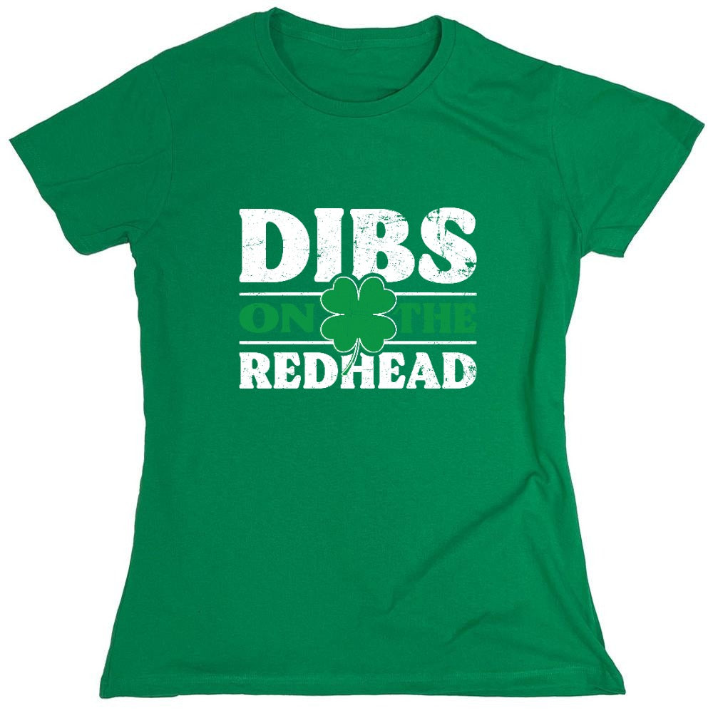 Funny T-Shirts design "Dibs on the Readhead Shirt - Womens"