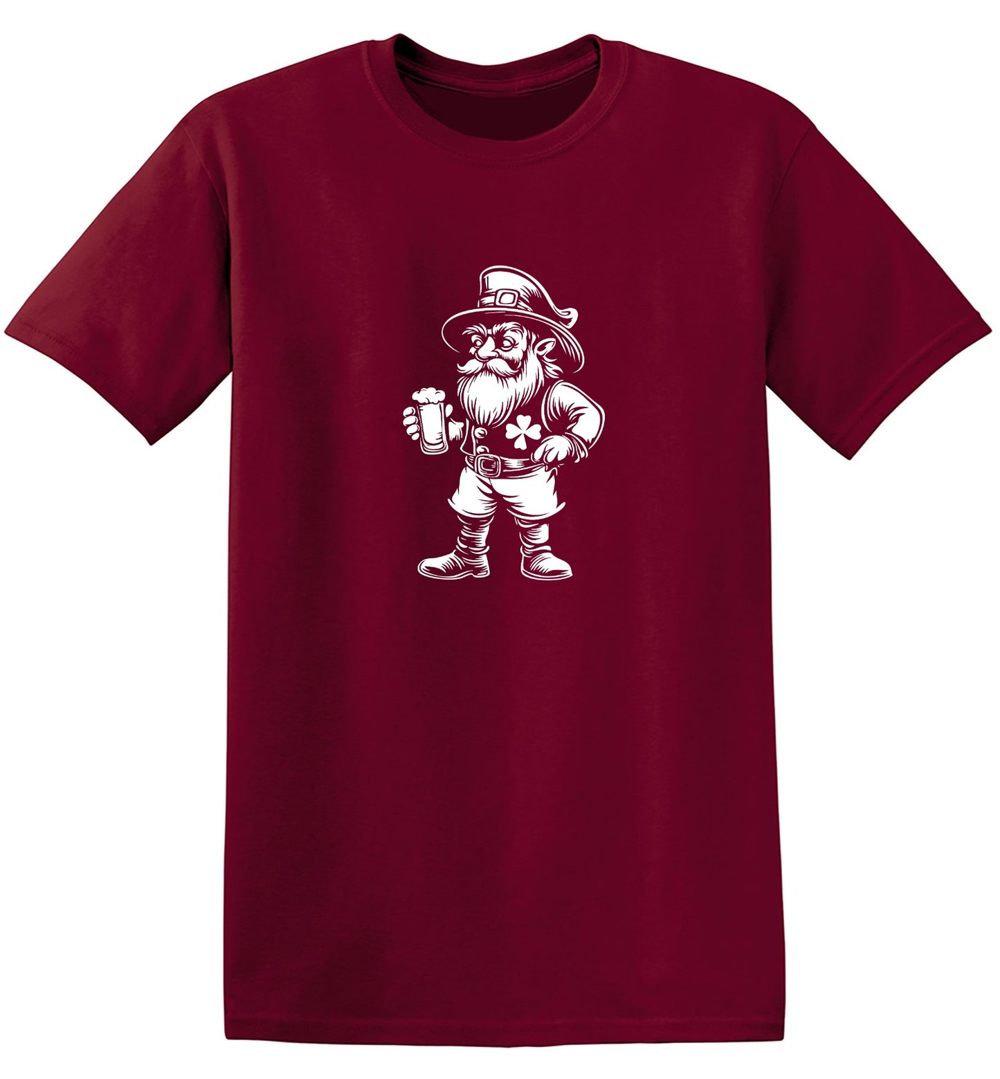 Funny T-Shirts design "Leprechaun With A Beer T-Shirt"
