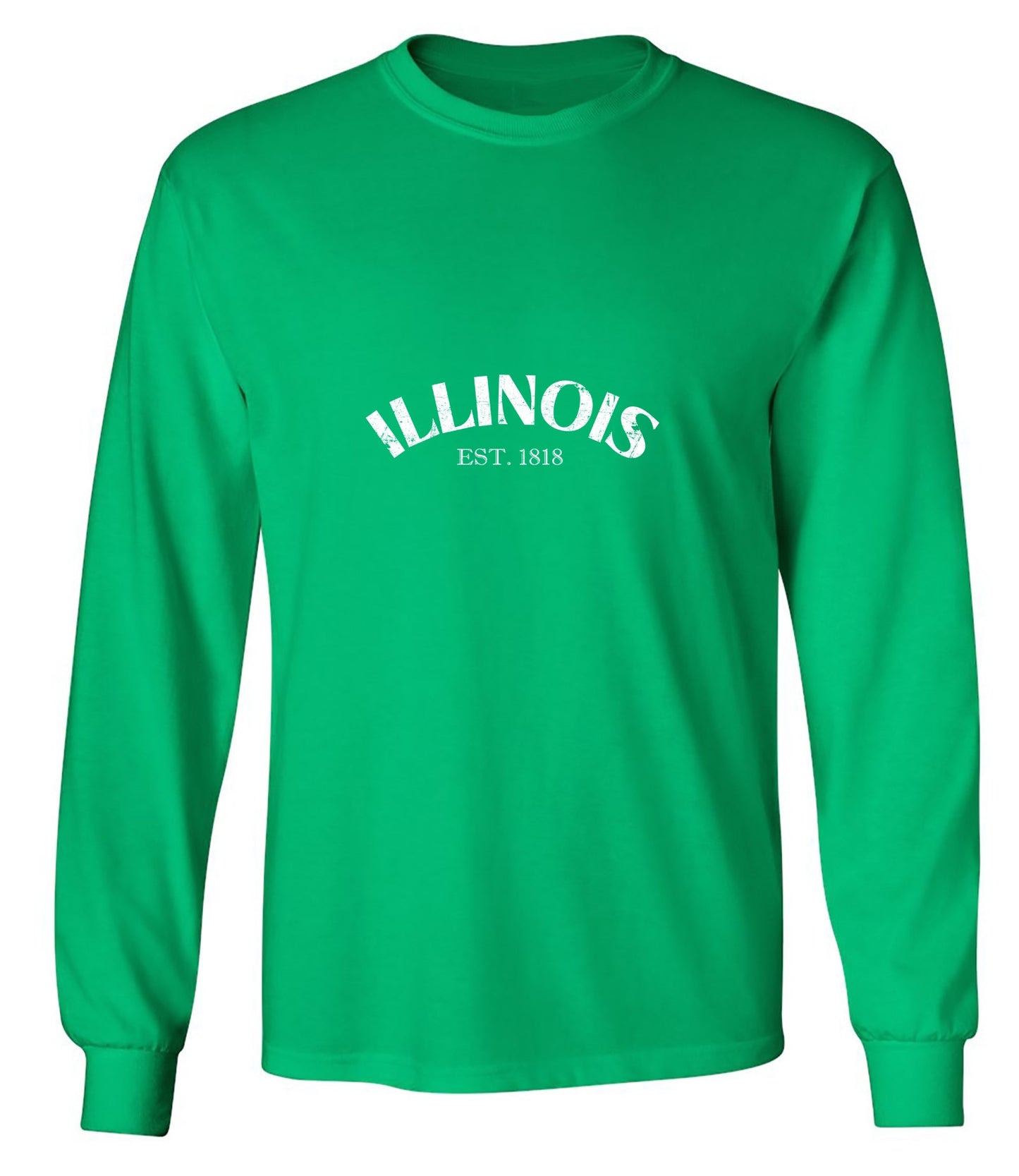 Funny T-Shirts design "Illinois Est. 1818 T-Shirt - Long Sleeve"