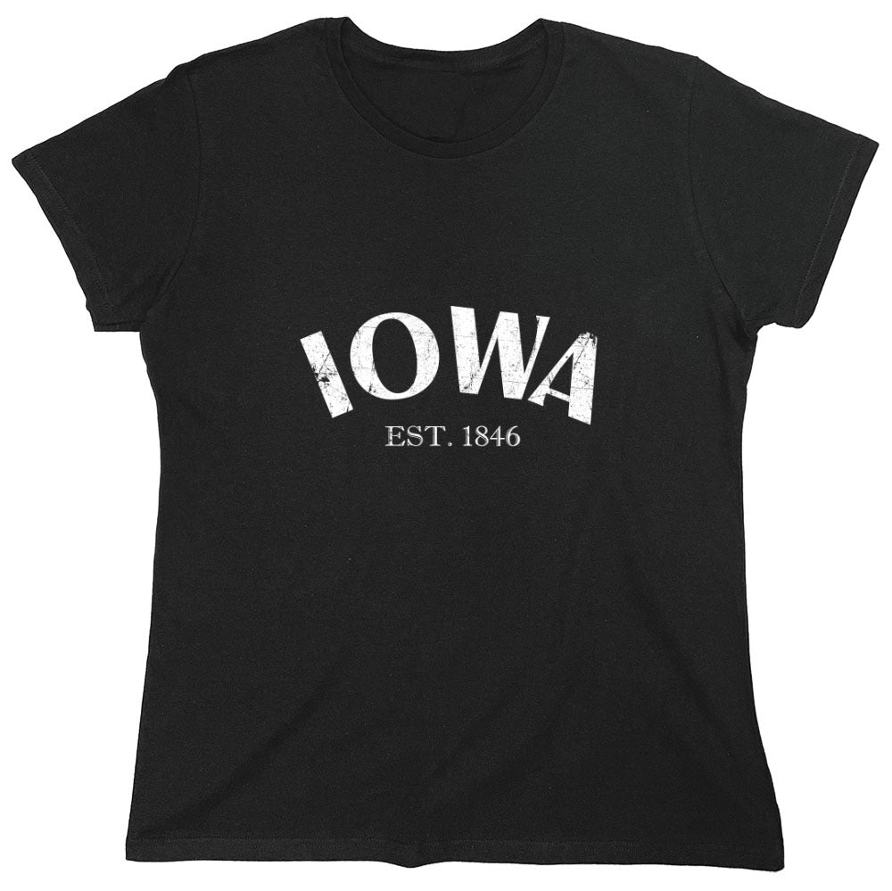 Funny T-Shirts design "Iowa Est. 1846 T-Shirt - Womens"