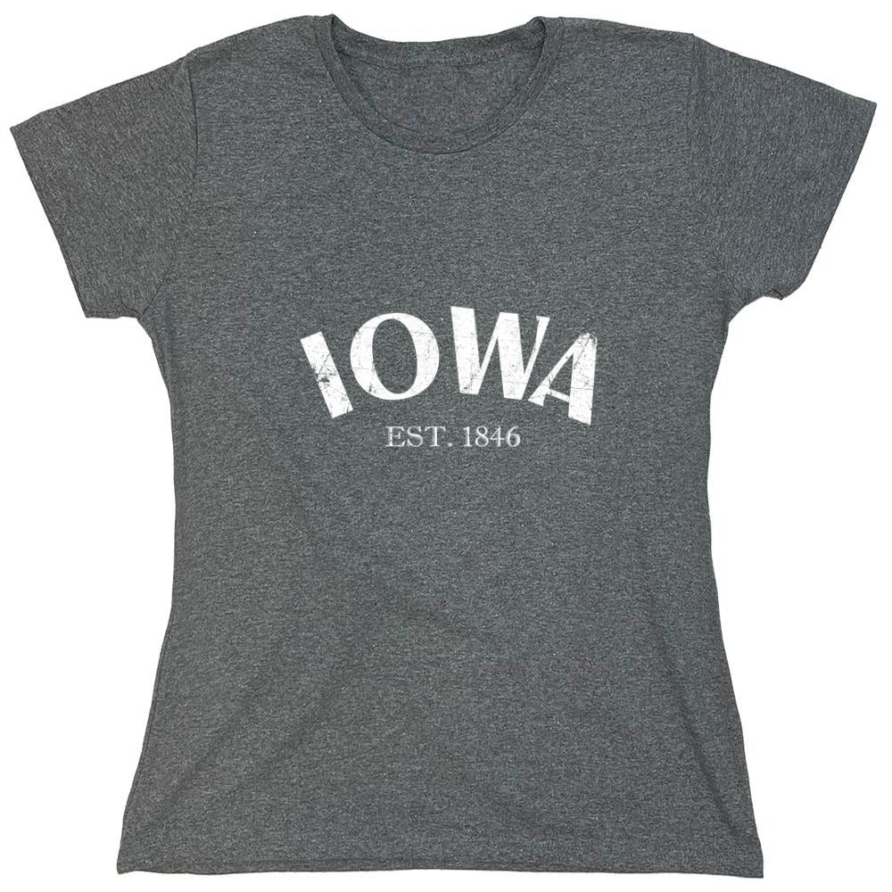 Funny T-Shirts design "Iowa Est. 1846 T-Shirt - Womens"