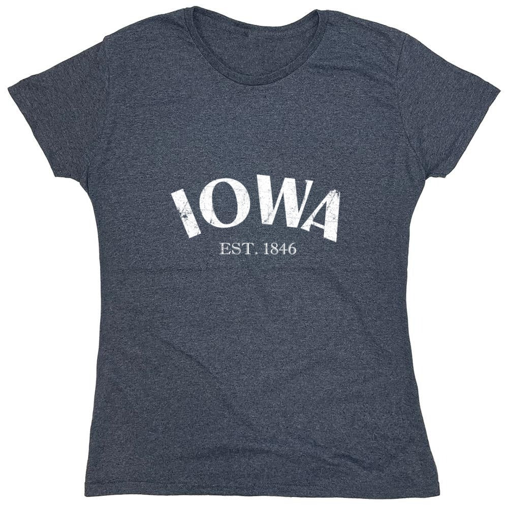 Funny T-Shirts design "Iowa Est. 1846 T-Shirt - Womens"