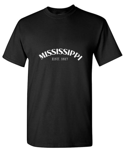 Funny T-Shirts design "Mississippi Est. 1817 T-Shirt"
