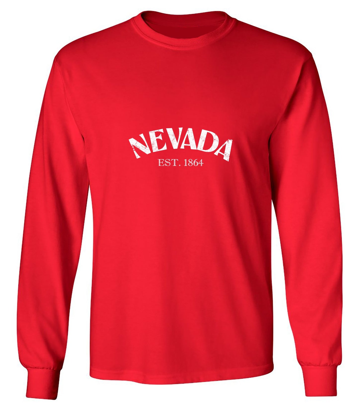 Funny T-Shirts design "Nevada Est. 1864 T-Shirt - Long Sleeve"