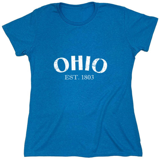 Funny T-Shirts design "Ohio Est. 1803 T-Shirt - Womens"