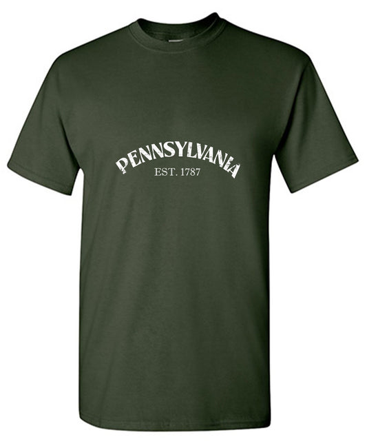 Funny T-Shirts design "Pennsylvania Est. 1787 T-Shirt"