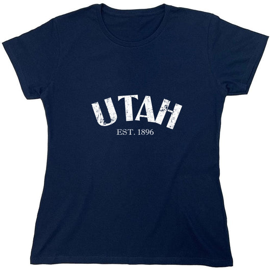 Funny T-Shirts design "Utah Est. 1896 T-Shirt - Womens"